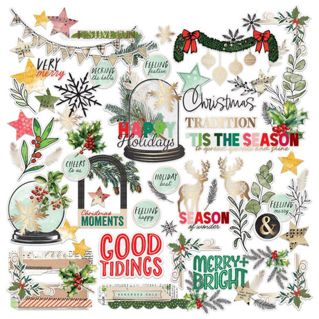 49 & Market Mistletoe and Memories Foiled Die-Cut Assortment
