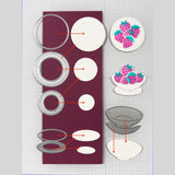 Waffle Flower Sweet Plates Sentiments and Dies Bundle