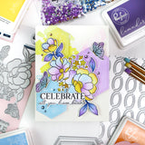 Pinkfresh Studio Butterflies in Bloom Stamp, Die, Stencil & Press Plate Bundle