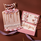 Spellbinders Ganache Gateau Etched Dies - Bougie Birthday Collection by Nina Boettcher