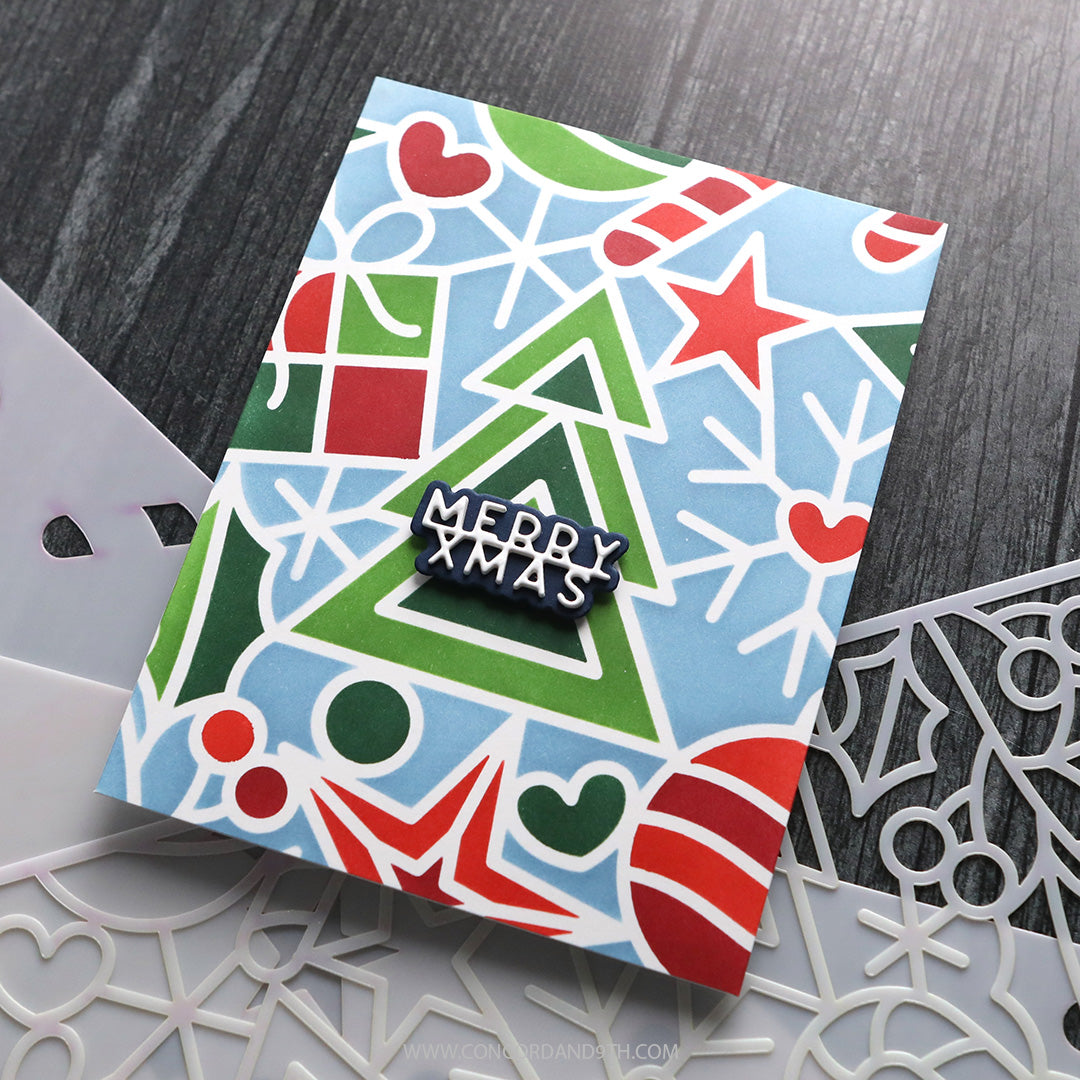 Concord & 9th Holiday Icons Stencil Pack (6 qty; 6 x 9)