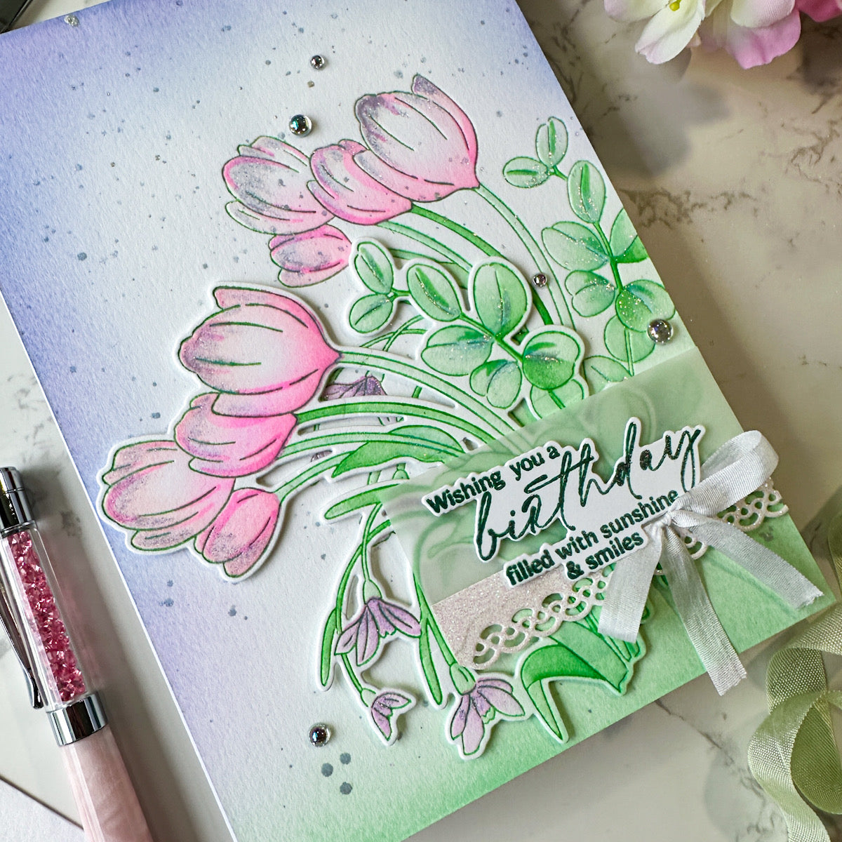 Pinkfresh Studio Timeless Tulips Press Plate