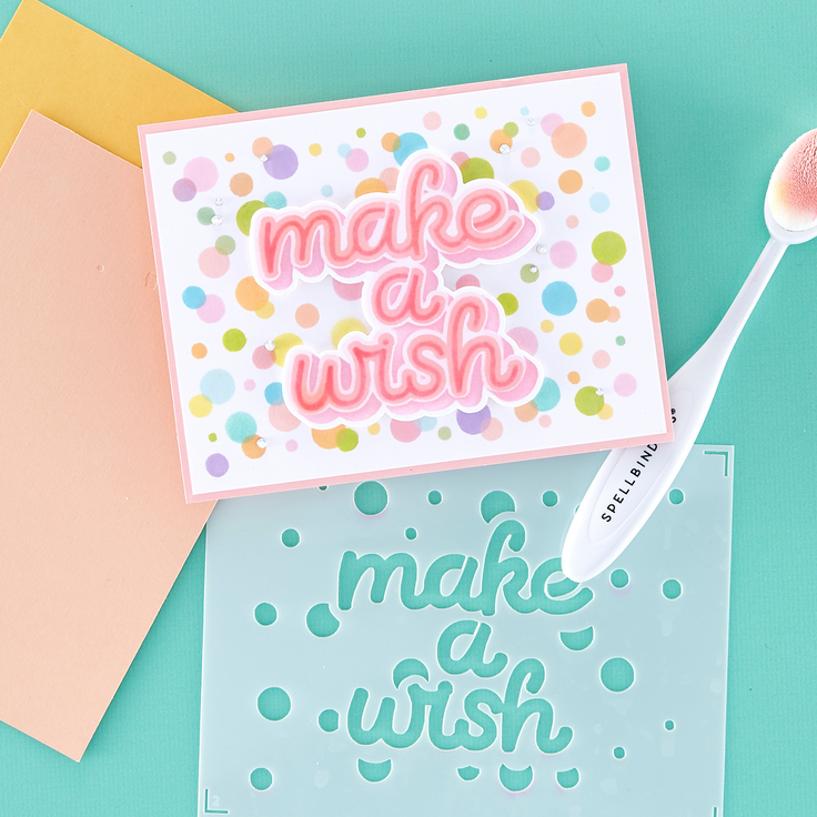 Spellbinders Layered Make a Wish Confetti Stencils - The Layered Stencils Collection