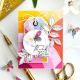 Pinkfresh Studio Fluttering Butterflies Stamp, Die, Stencil & Washi Bundle