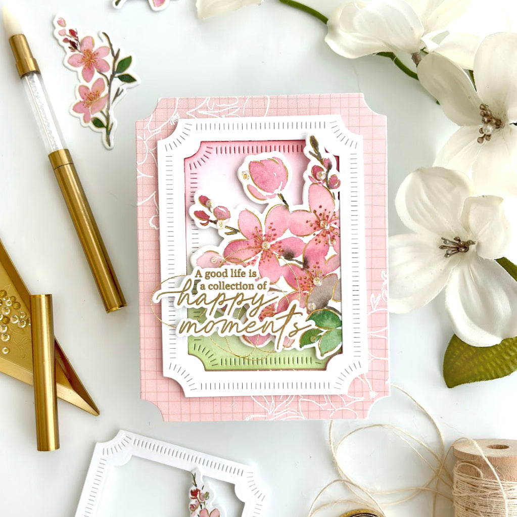 Pinkfresh Studio Sakura Stamp, Die, Stencil and Washi Bundle