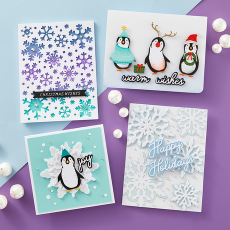 Spellbinders Frozen Flurries Etched Dies - Let it Snow Collection by Simon Hurley