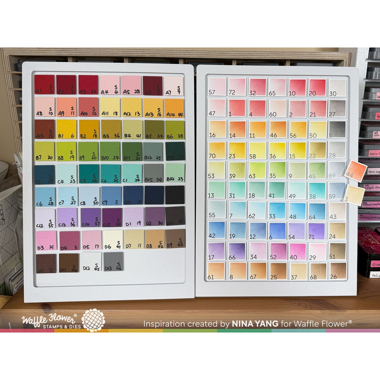Waffle Flower Ink Swatch 1x1 Die