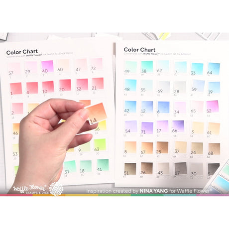Waffle Flower Ink Swatch 1x1 Stencil