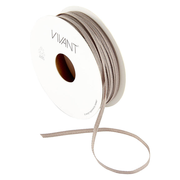 Spellbinders Vivant Texture Taupe Narrow Ribbon - 21.87 yards