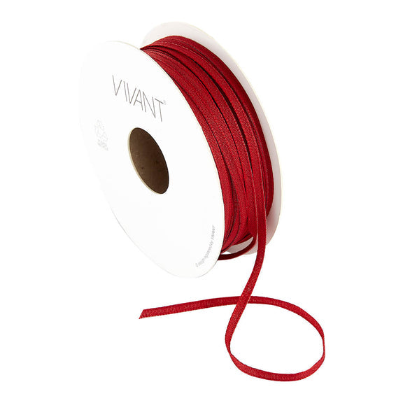 Spellbinders Vivant Texture Bordeaux Narrow Ribbon - 21.87 yards