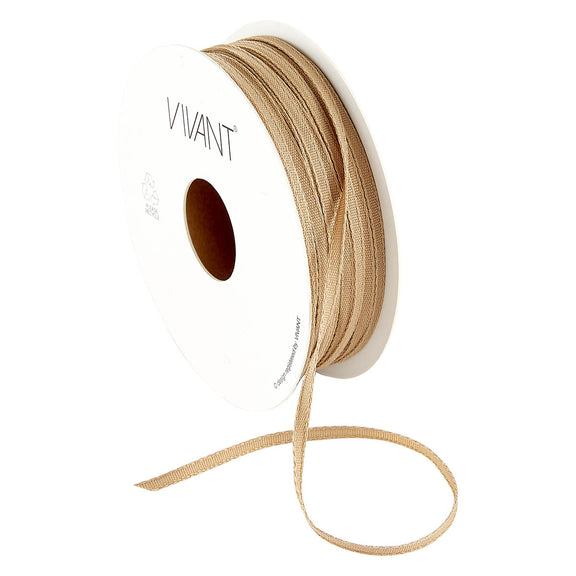 Spellbinders Vivant Texture Sand / Champagne Narrow Ribbon - 21.87 yards