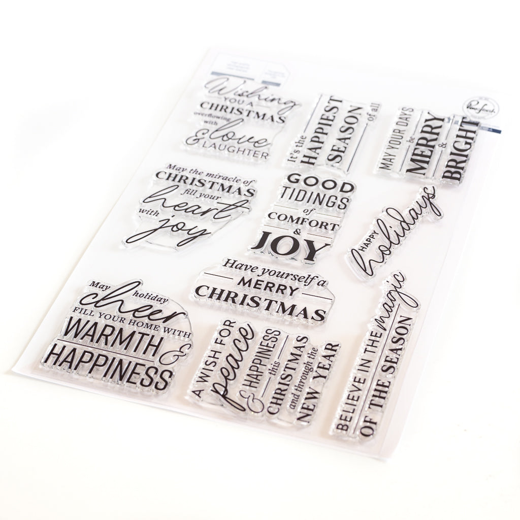 Pinkfresh Studio Holiday Large Sentiments Stamp