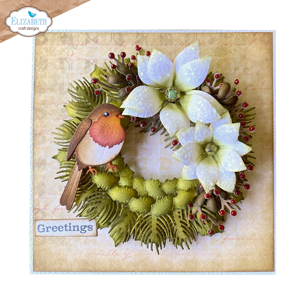Elizabeth Craft Designs Holiday Wreath