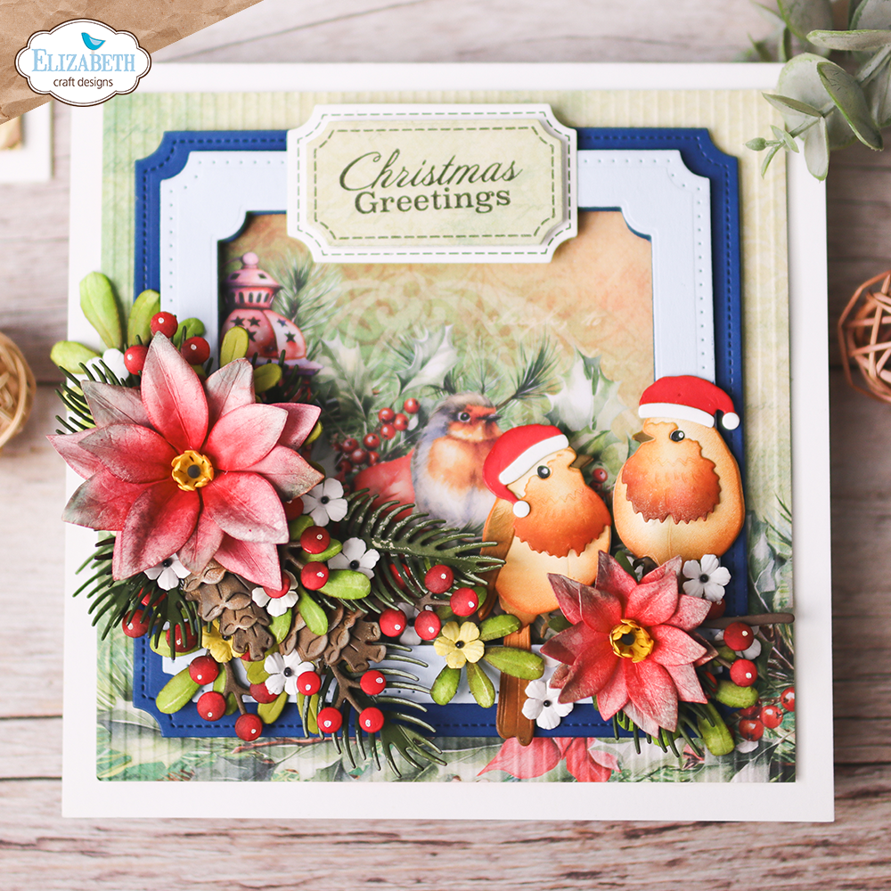 Elizabeth Craft Designs Festive Robin