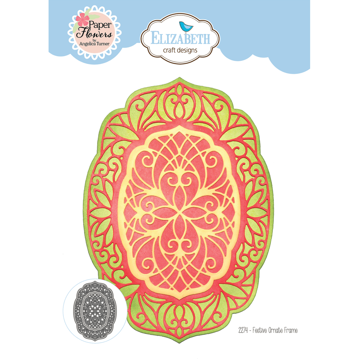 Elizabeth Craft Designs Festive Ornate Frame