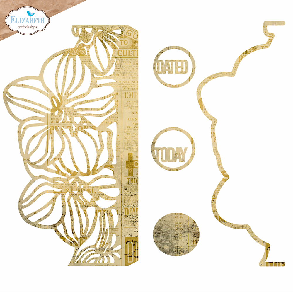 Elizabeth Craft Designs Borderpage with flowers