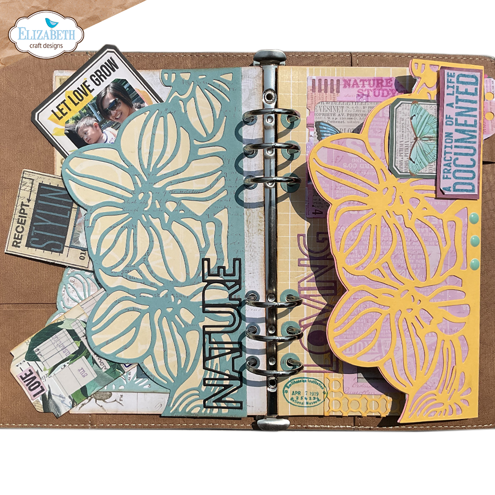 Elizabeth Craft Designs Borderpage with flowers