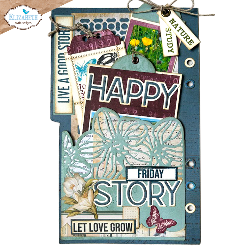 Elizabeth Craft Designs Pocket with flowers