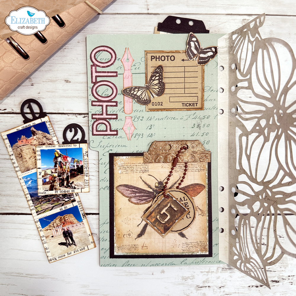 Elizabeth Craft Designs Page with large tab 1