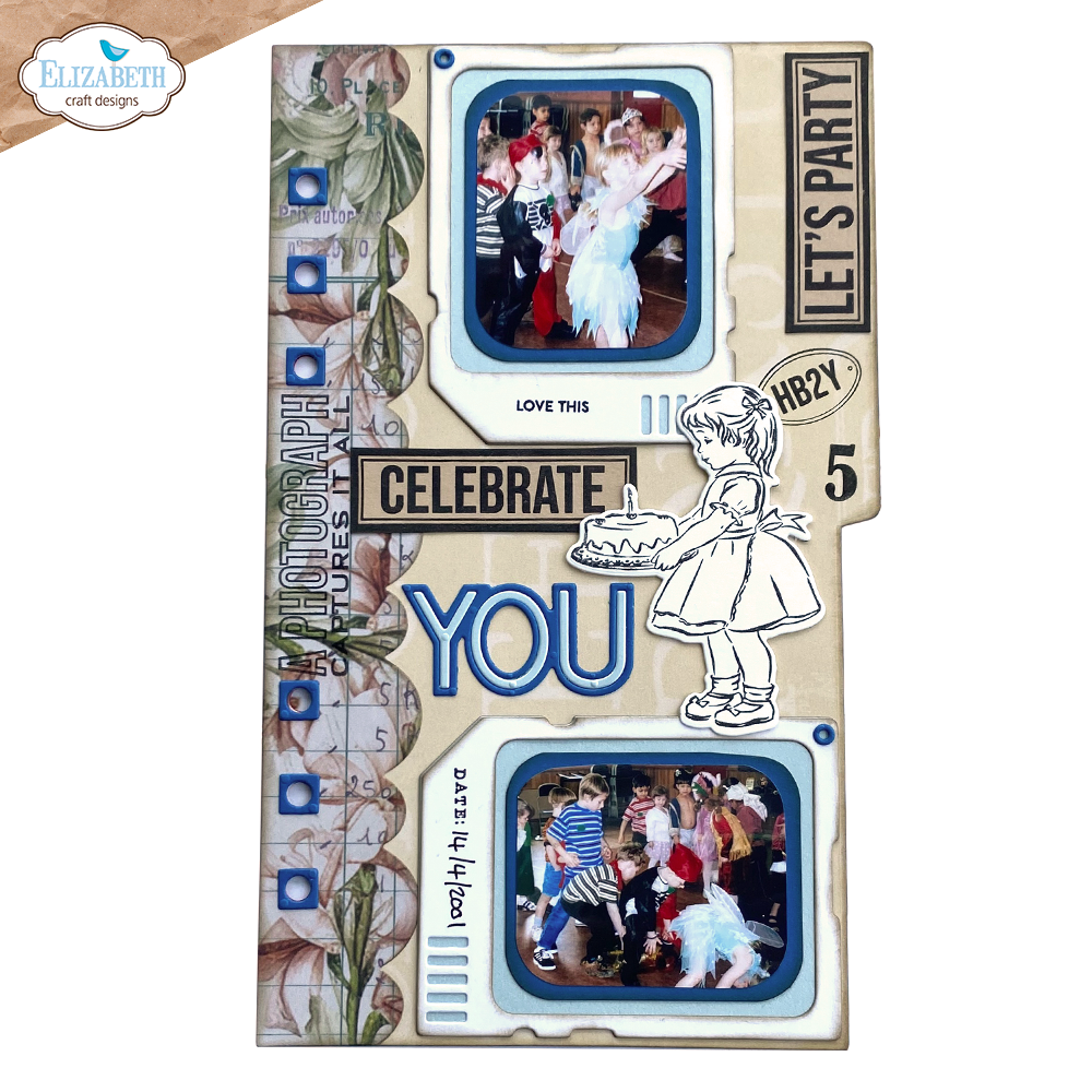 Elizabeth Craft Designs Page with large tab 1
