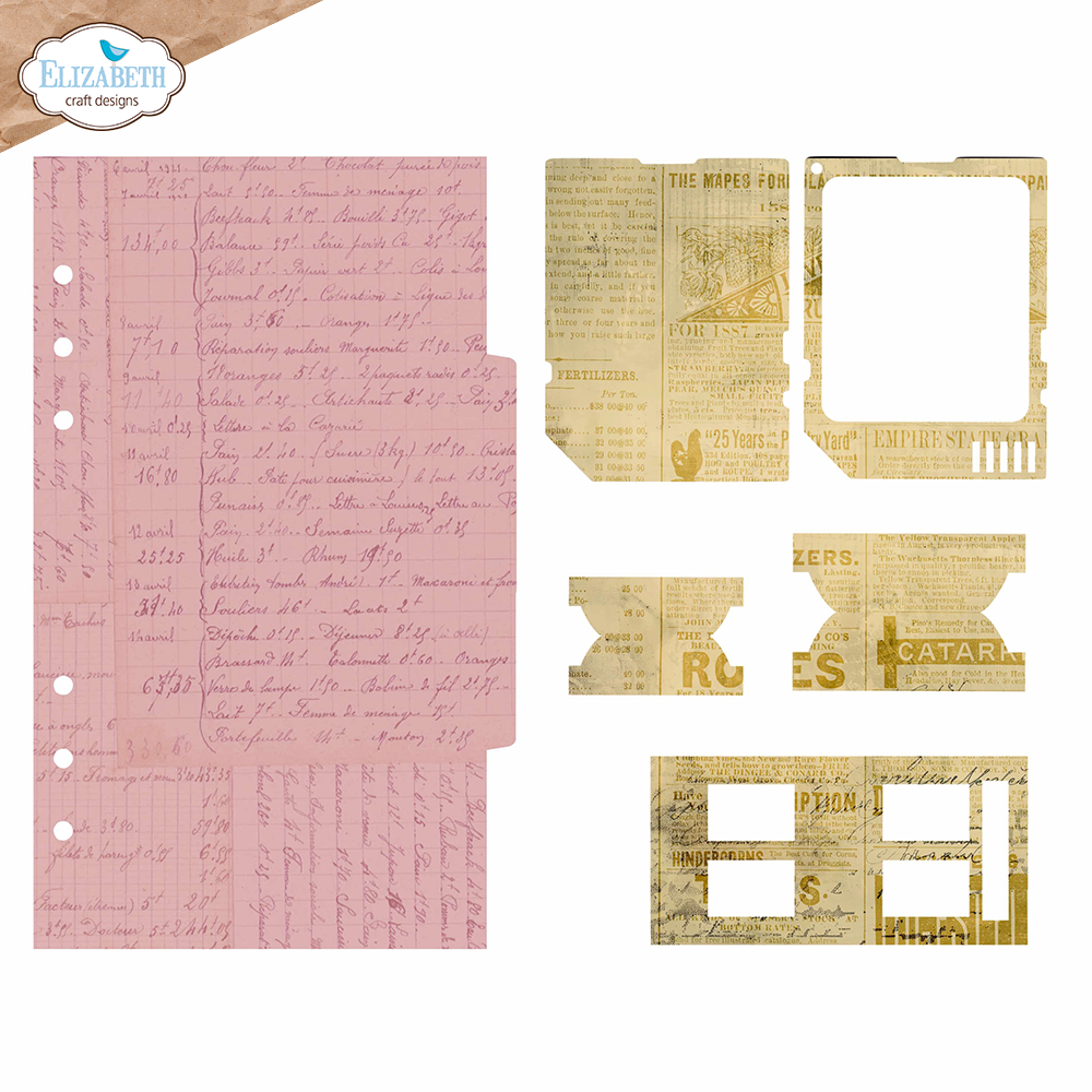 Elizabeth Craft Designs Page with large tab 2