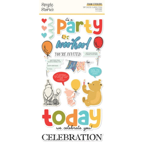 *COMING SOON* Simple Stories Say Cheese Classic Pooh Birthday Foam Stickers