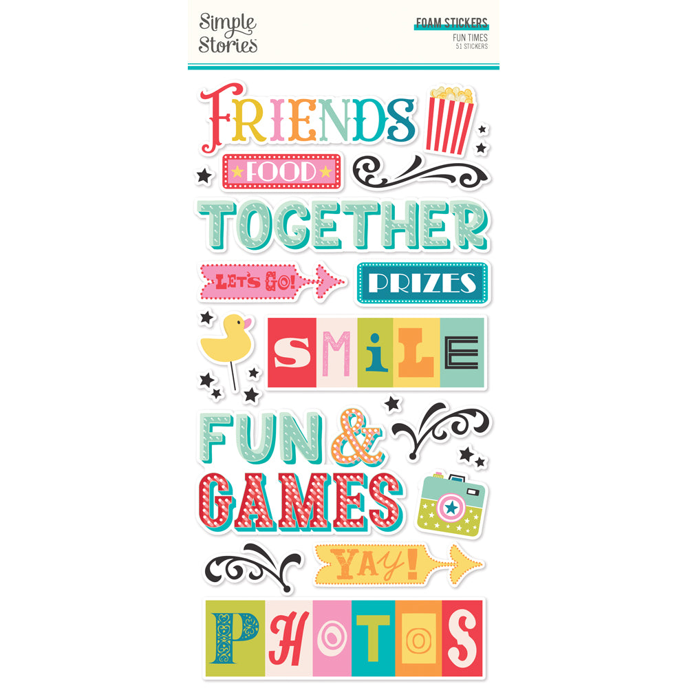 Simple Stories Fun Times Foam Stickers