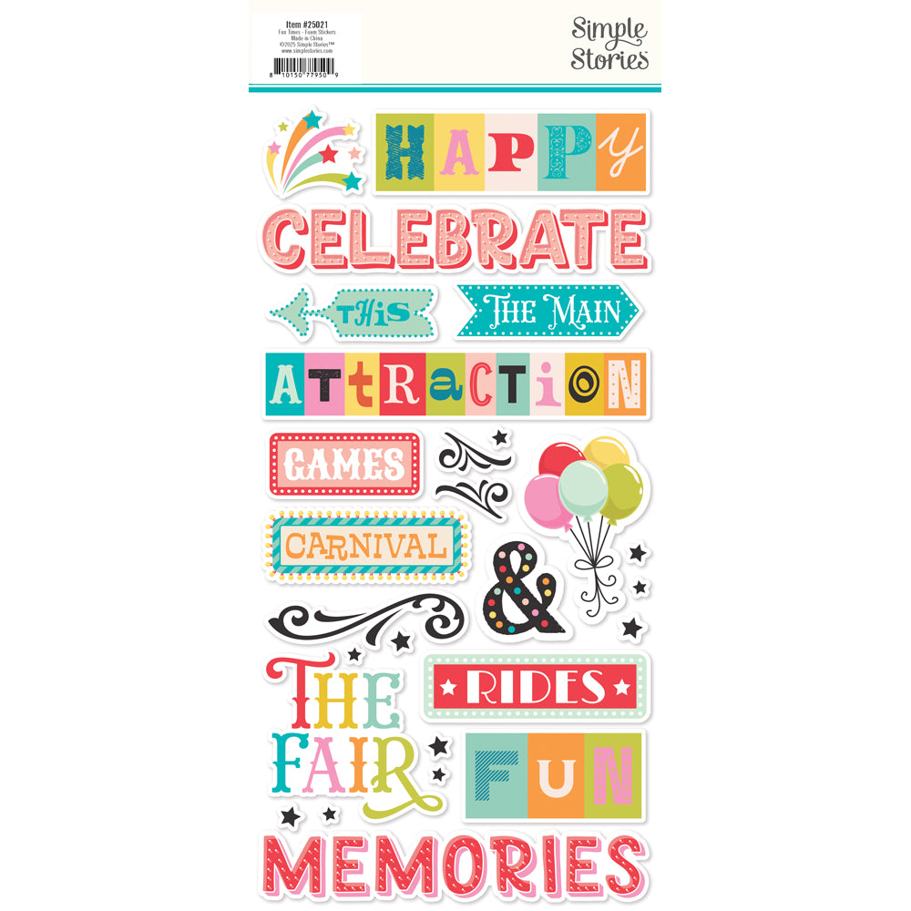 Simple Stories Fun Times Foam Stickers