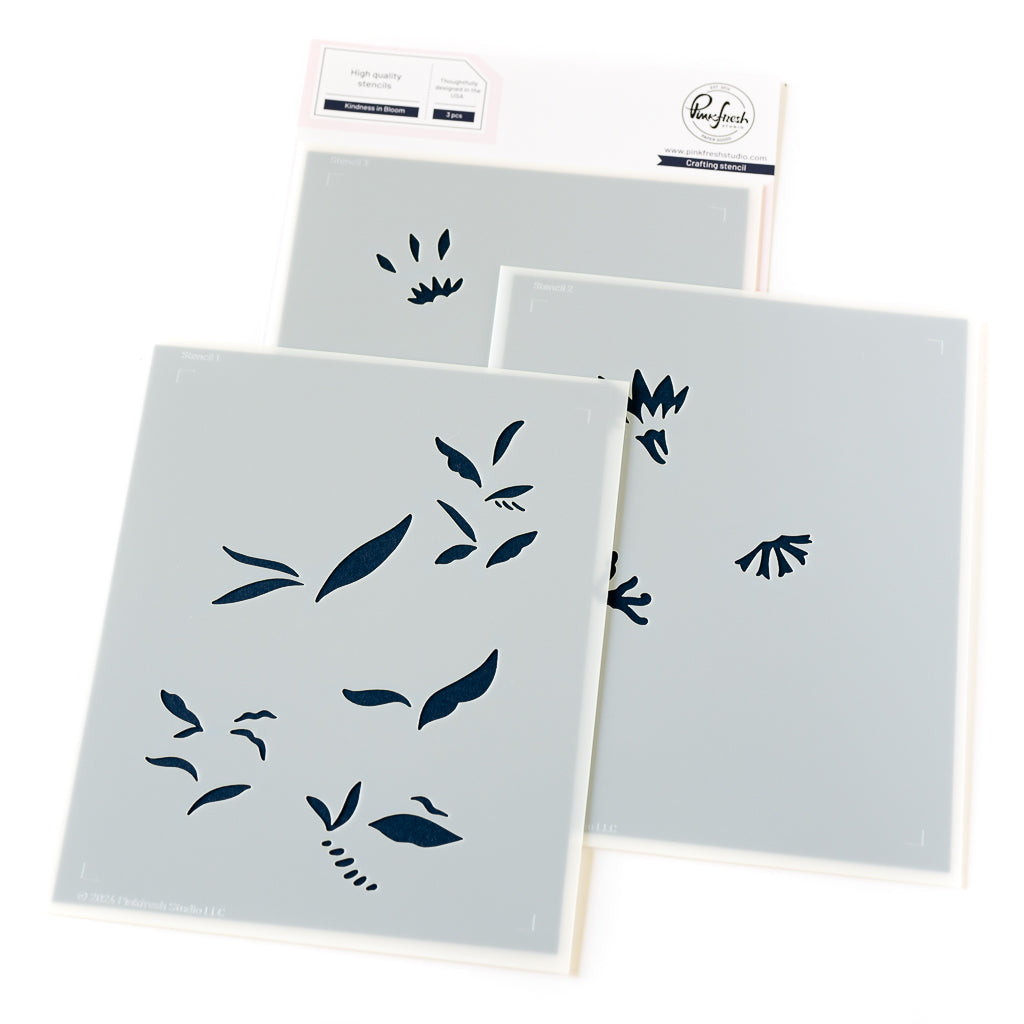 Pinkfresh Studio Kindness in Bloom Stencil