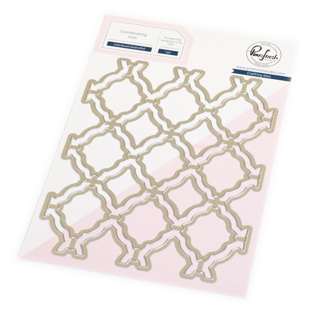 Pinkfresh Studio Interlaced Quatrefoil die
