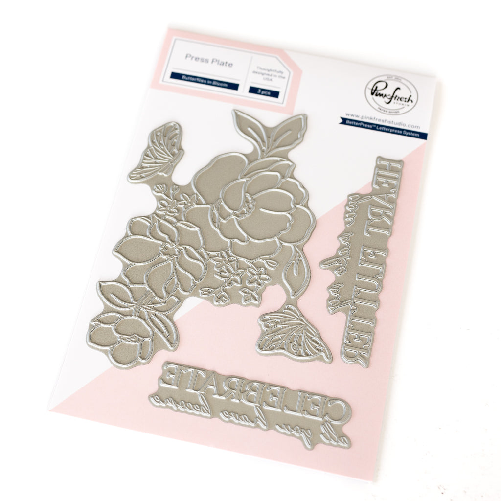 Pinkfresh Studio Butterflies in Bloom Press Plate
