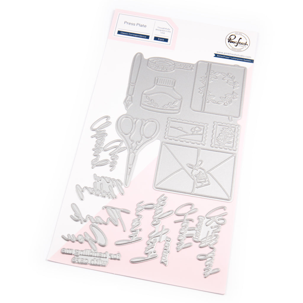 Pinkfresh Studio Classic Correspondence Press Plate