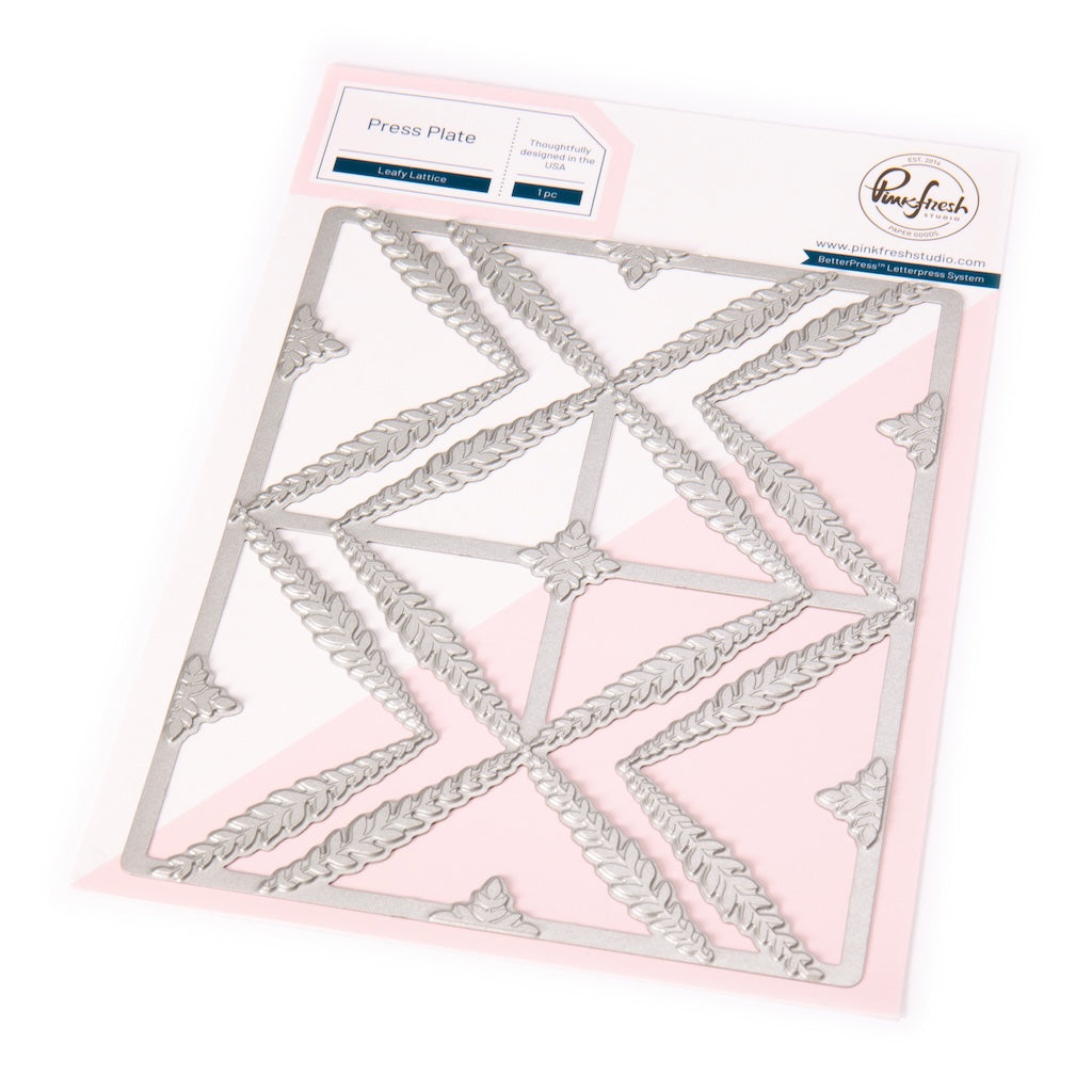 Pinkfresh Studio Leafy Lattice Die & Press Plate Bundle