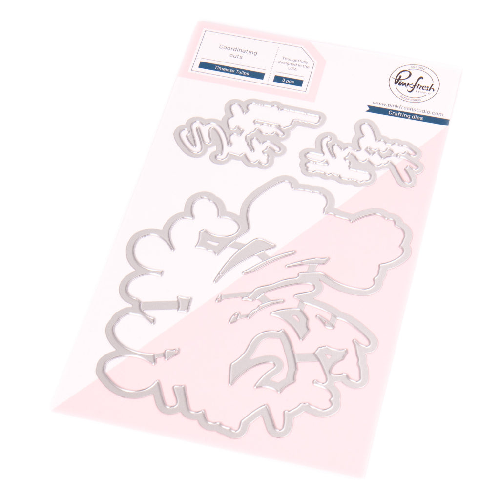 Pinkfresh Studio Timeless Tulips Stamp, Die & Stencil Bundle
