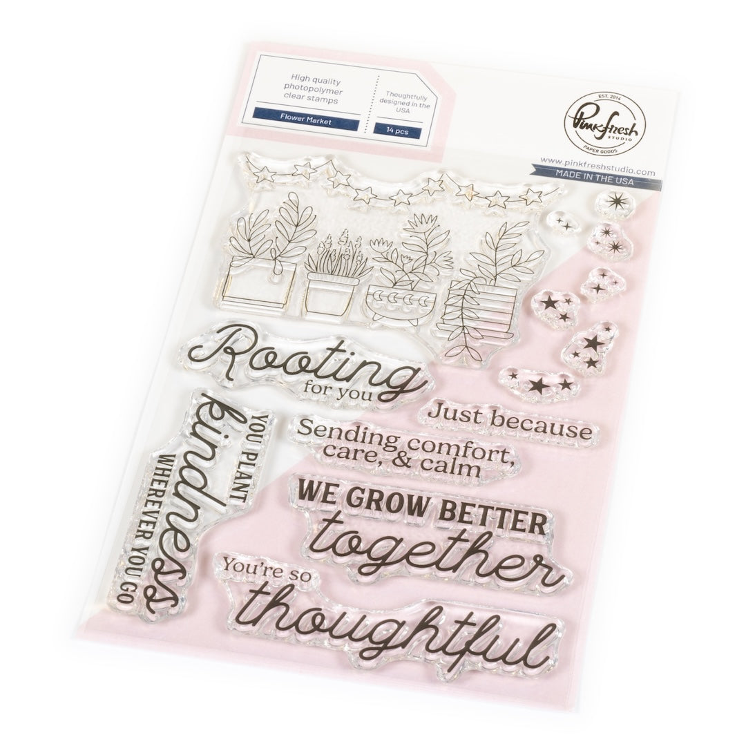 Pinkfresh Studio Flower Market stamp