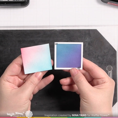 Waffle Flower Ink Swatch 2x2 Stencil