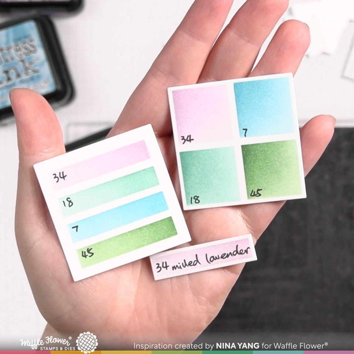 Waffle Flower Ink Swatch 2x2 Die