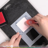 Waffle Flower Ink Swatch 2x2 Stencil
