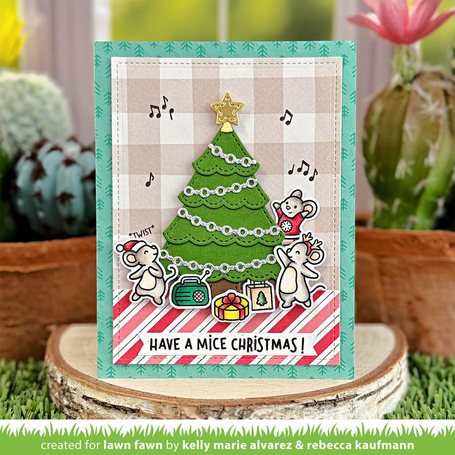 Lawn Fawn Cheesy Christmas Stamp, Die & Stencil Bundle