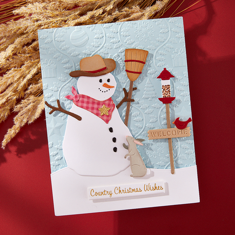 Spellbinders Country Snowman Etched Dies from the Country Christmas Collection by Annie Williams