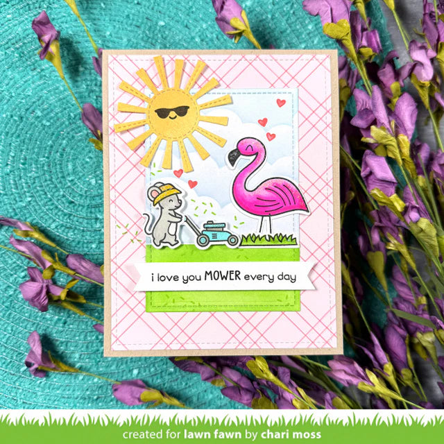Lawn Fawn i love you mower lawn cuts