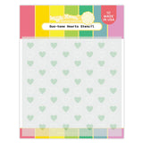 Waffle Flower Duo-Tone Hearts Stencil