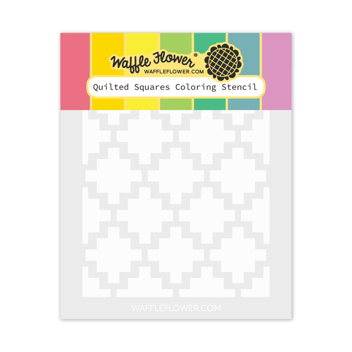 Waffle Flower Quilted Squares Stencil