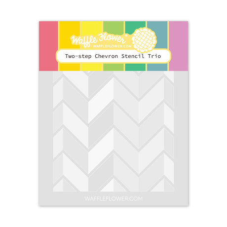Waffle Flower Two Step Chevron Stencil Trio