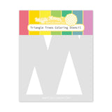 Waffle Flower Triangle Trees Coloring Stencil
