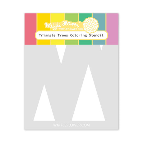 Waffle Flower Triangle Trees Coloring Stencil