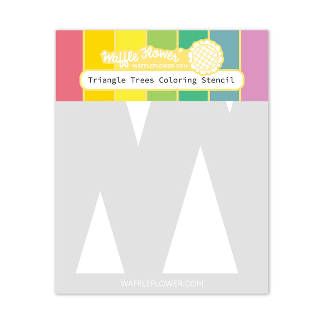 Waffle Flower Triangle Trees Coloring Stencil