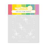 Waffle Flower Folk Art Frame Stencil