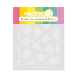 Waffle Flower Strawberries Background Stencil