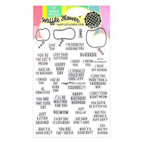 Waffle Flower Pet Thoughts Stamp and Die Set Bundle